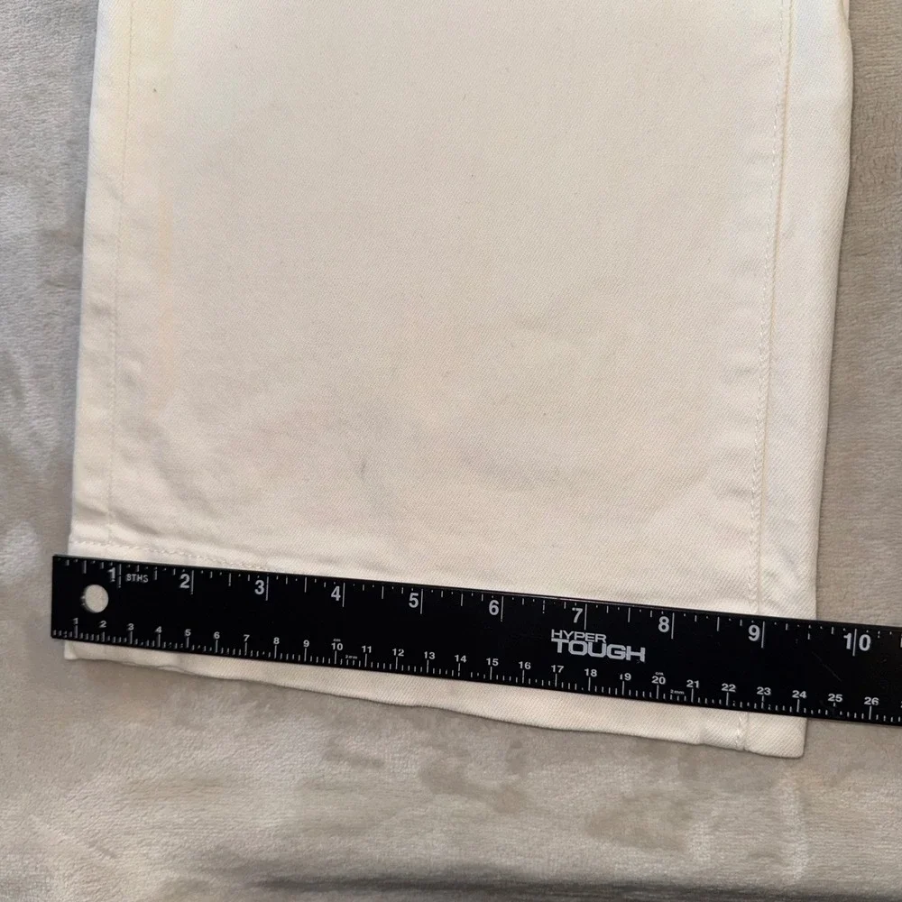 DL1961 Marianna Hewitt Hepburn High Rise Wide Leg Jeans Eggshell White 28